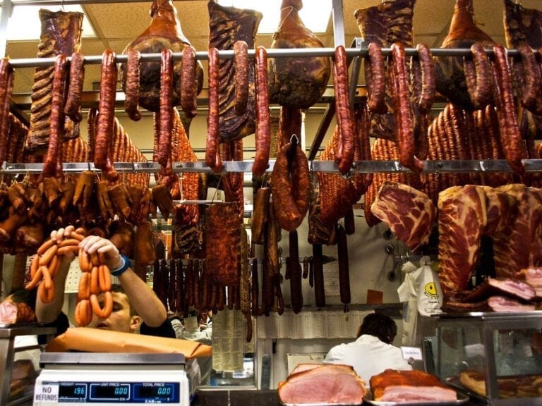 Bacon, meat shop, polish store,