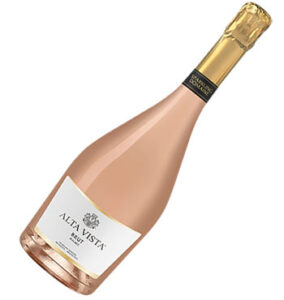 Alta Vista Brut Rose of Malbec pink sparkling wine bottle from Argentina