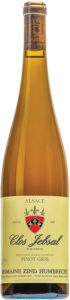 Zind-Humbrecht Pinot Gris Clos Jebsal white wine bottle from Alsace, France